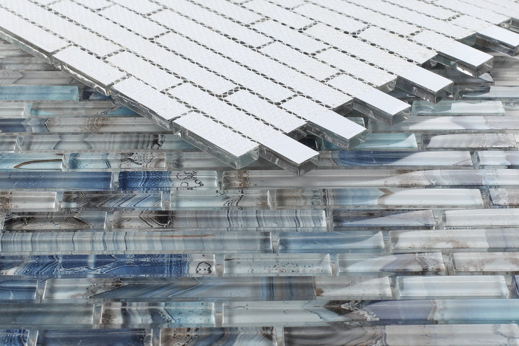 Linear Shell Blue 11.75 x 12