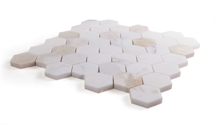 Hexagon Calacatta Gold Honed 2 x 2 11.75 x 12