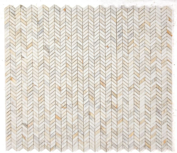 Chevron Petite Calacatta 10.75 x 12.25