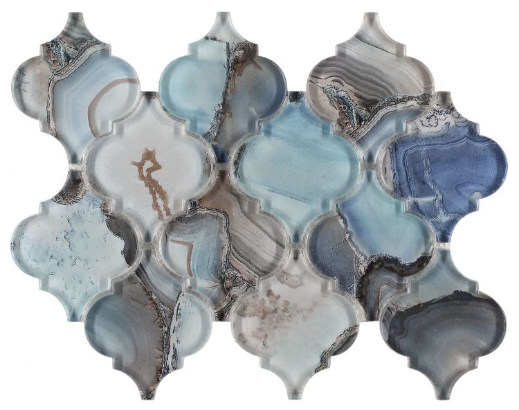 Aladdin Shell Blue glass Tiles.