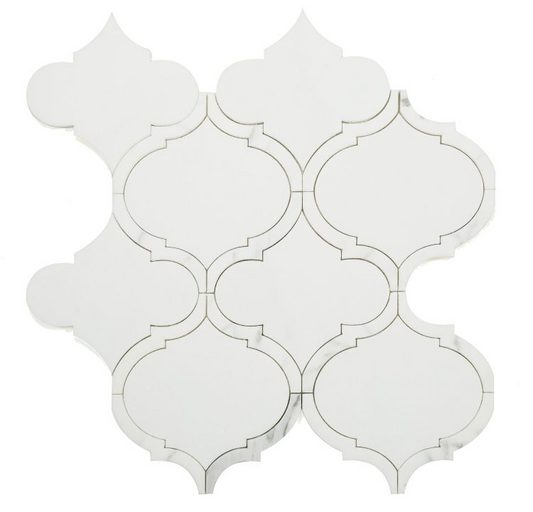 Lexi Precious Blue Lantern Arabesque Mosaic Tile.