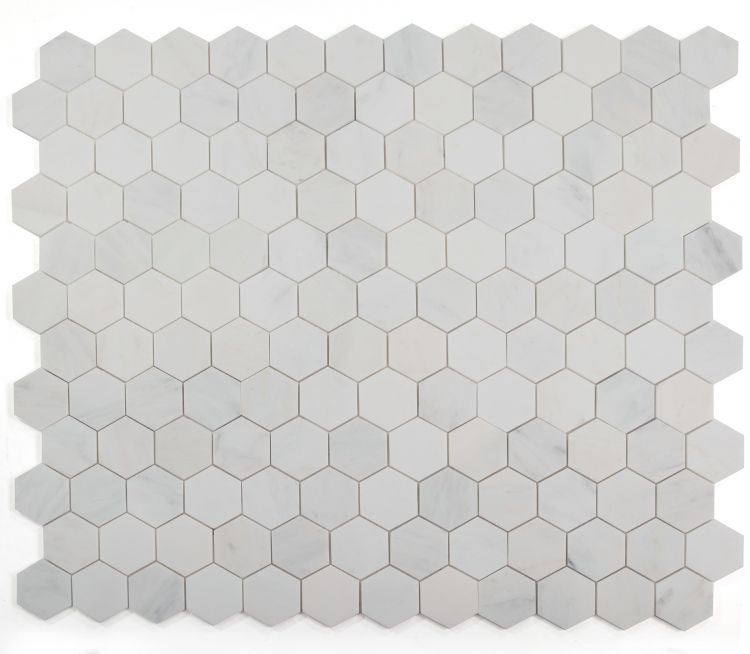 Hexagon Snow White Honed 3 x 3 10.25 x 11.75