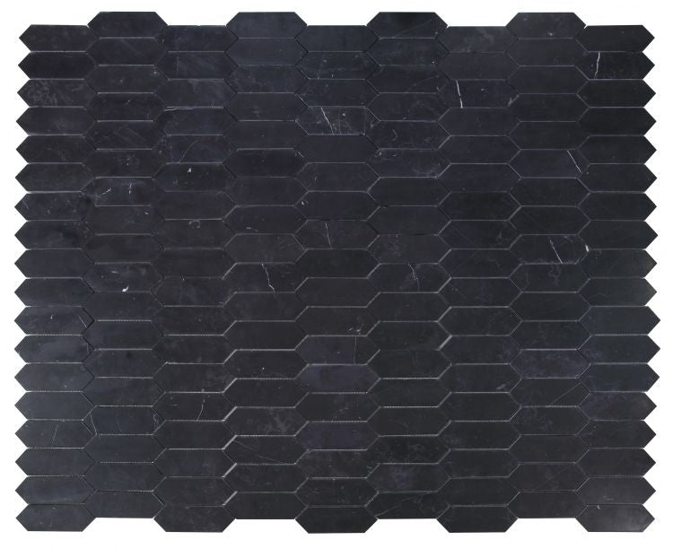 Elongated Hex Marquina 11.75 x 15