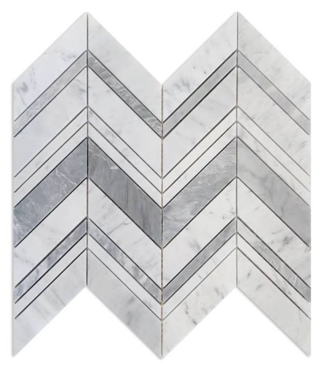 CHEVRON Bianco Gioia Marble.