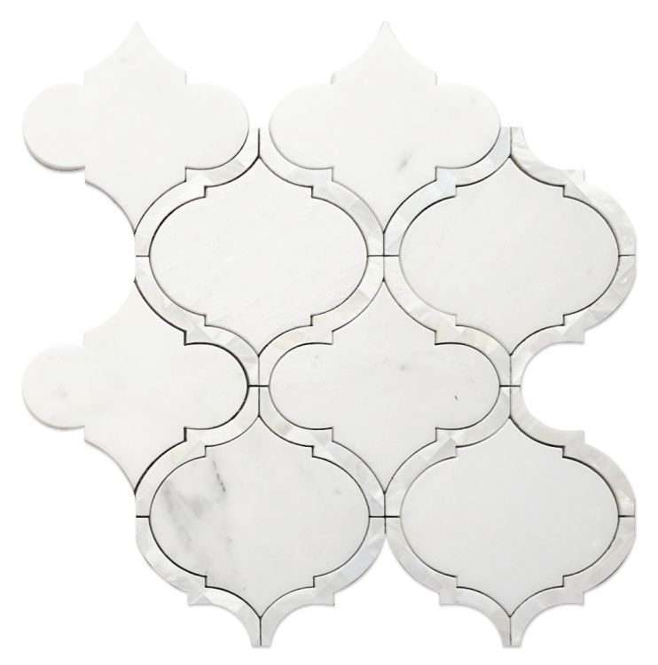 White Mosaic Bathroom Wall Tiles