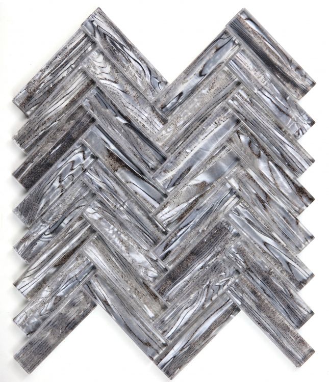 Herringbone Shell Silver 11 x 11