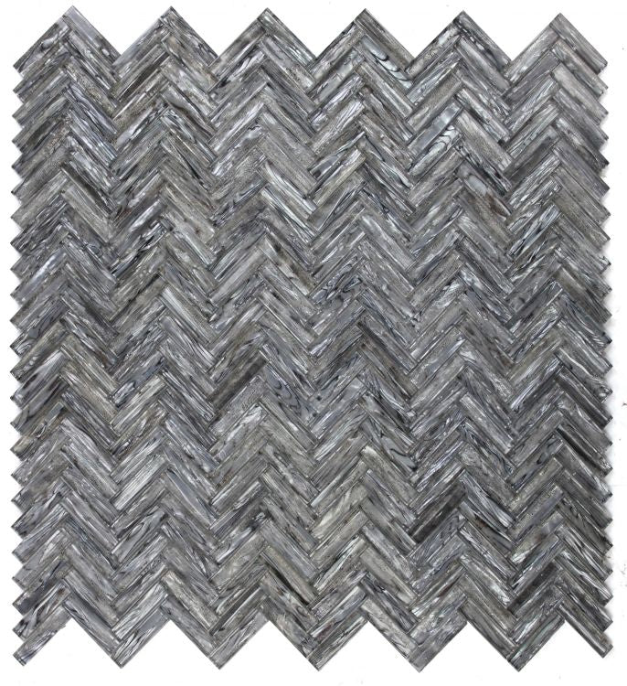 Herringbone Shell Silver 11 x 11