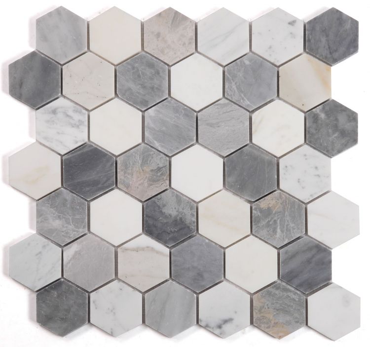 Hexagon City Grey 2 x 2 11.75 x 12