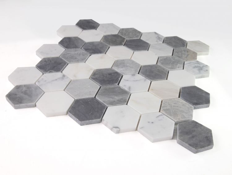 Hexagon City Grey 2 x 2 11.75 x 12