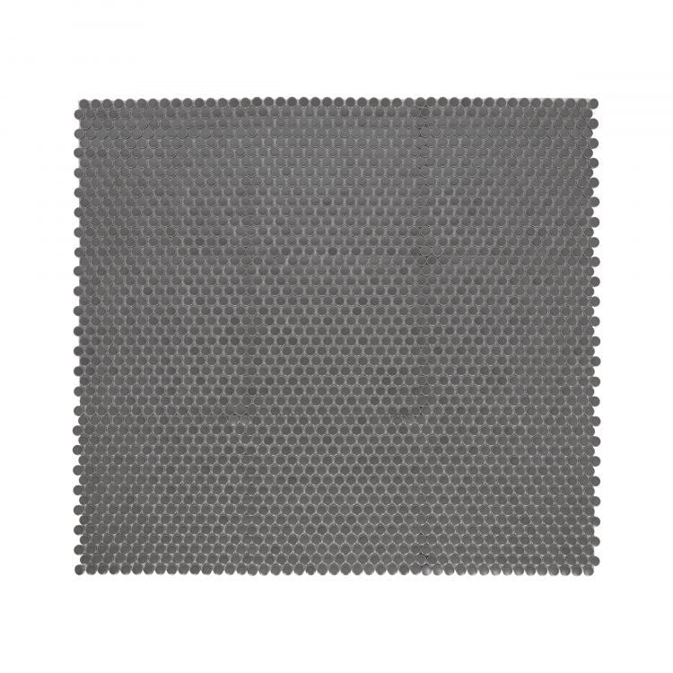 Penny Round Dark Grey Matte 11.5 x 12.25