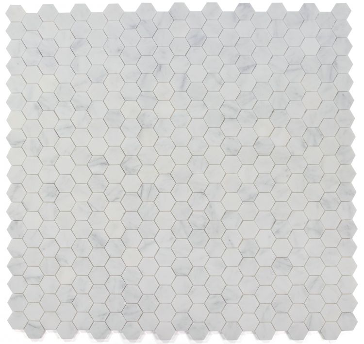 Hexagon Snow White Honed 2 x 2 11.75 x 12