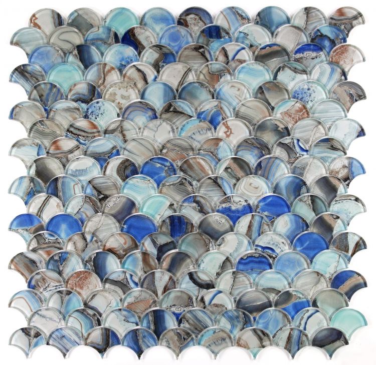 Dragon Scale Shell Blue 9.5 x 9.75