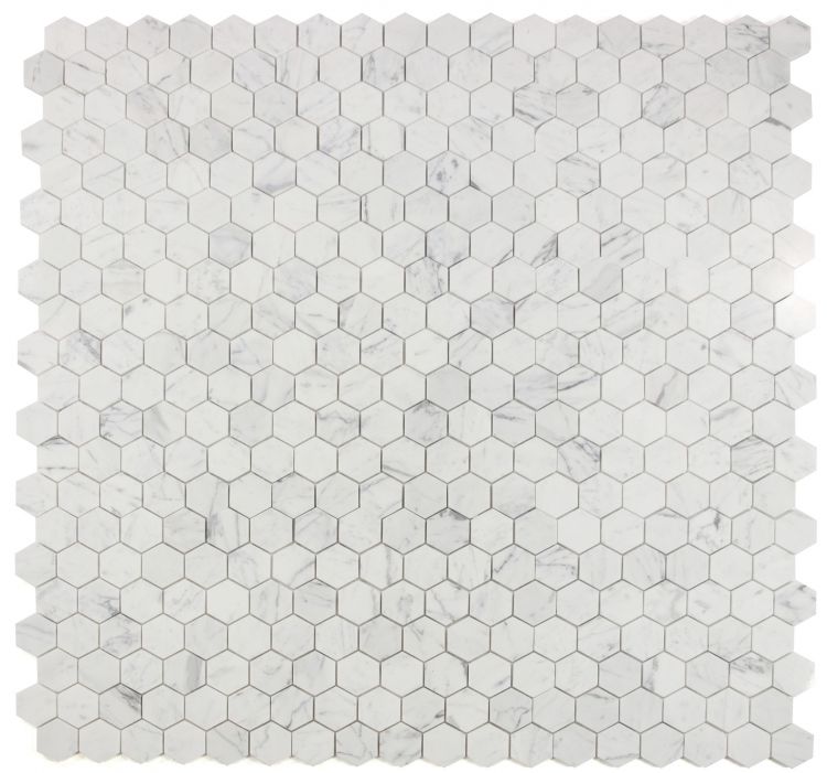 Hexagon Calacatta White Polished 2 x 2 11.75 x 12
