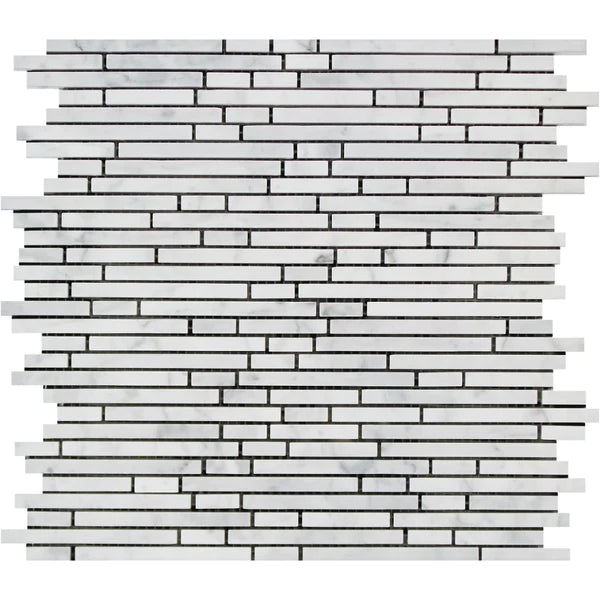 Carrara White Marble Bamboo Mosaic
