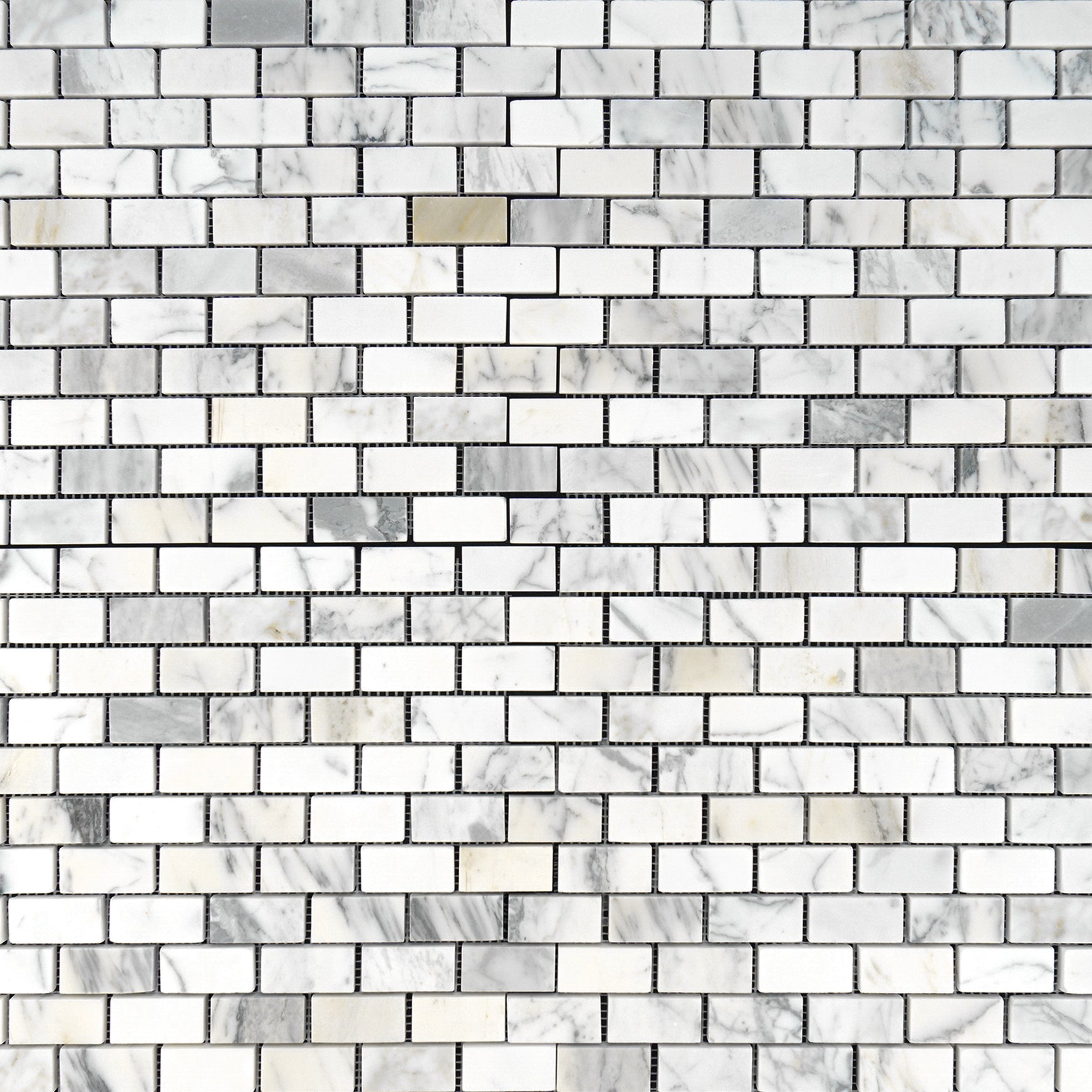 Calacatta Gold Marble Brick 1"x2" Mosaic