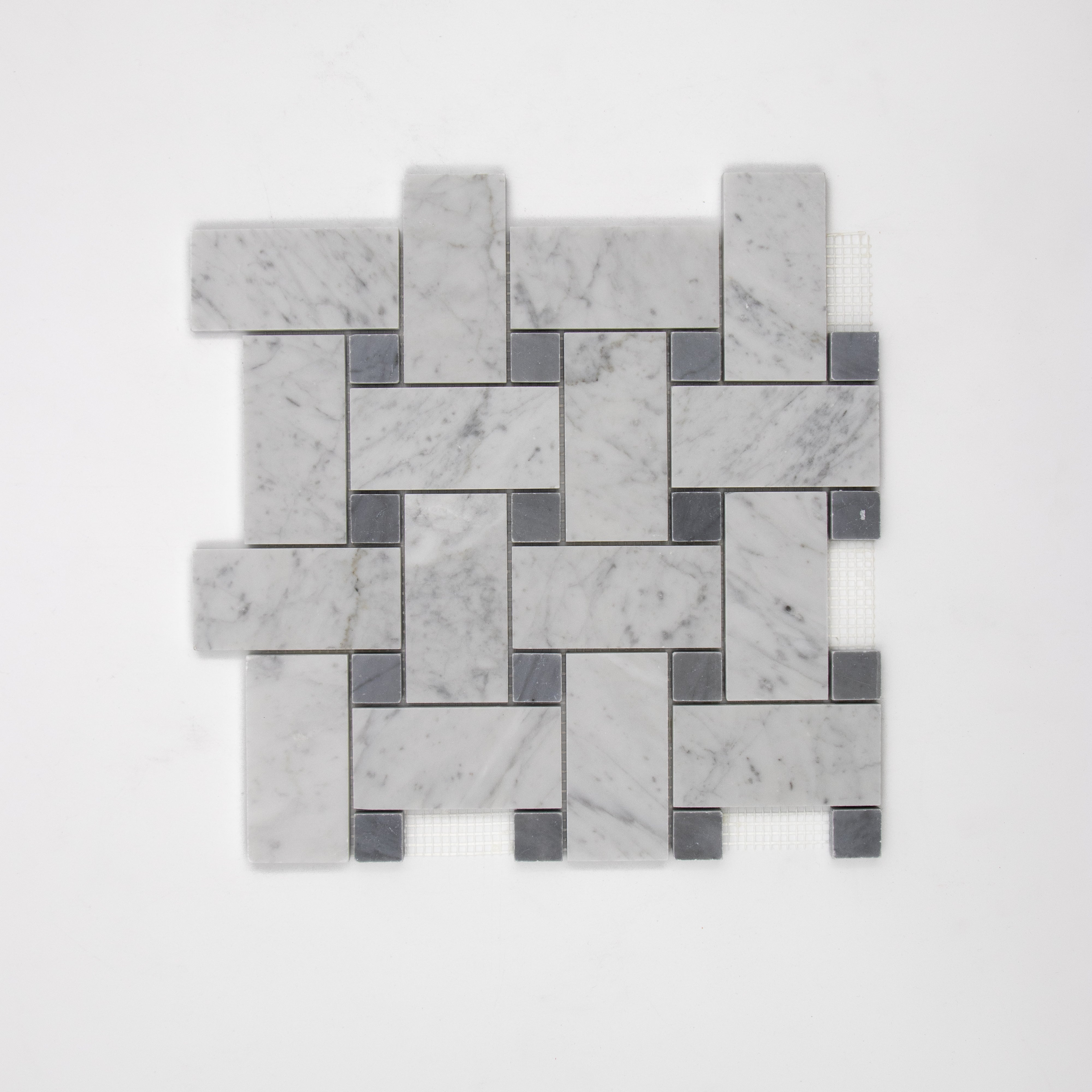 Carrara White Basket Grey Large Tiles.