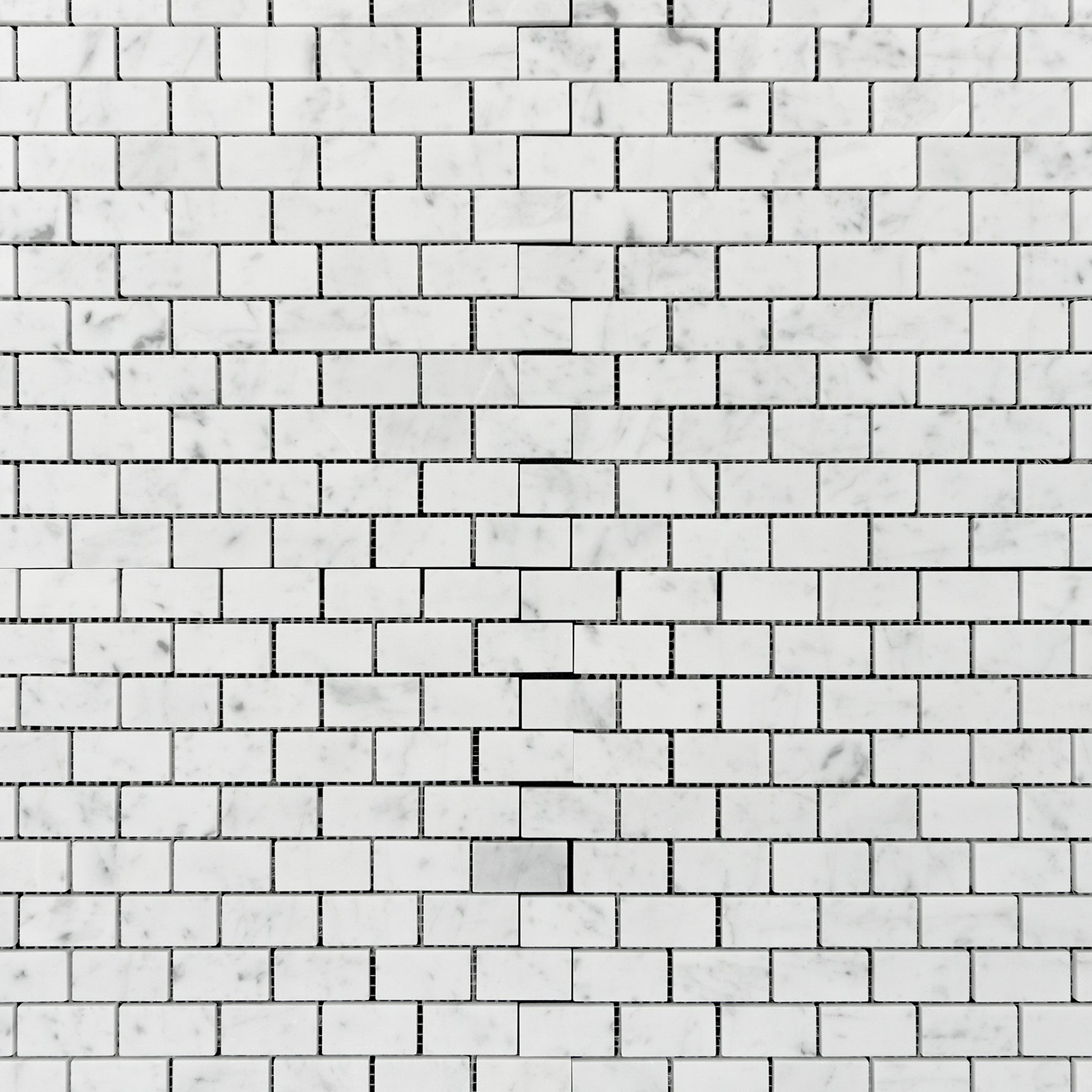 Carrara White Brick 1x2 Mosaic