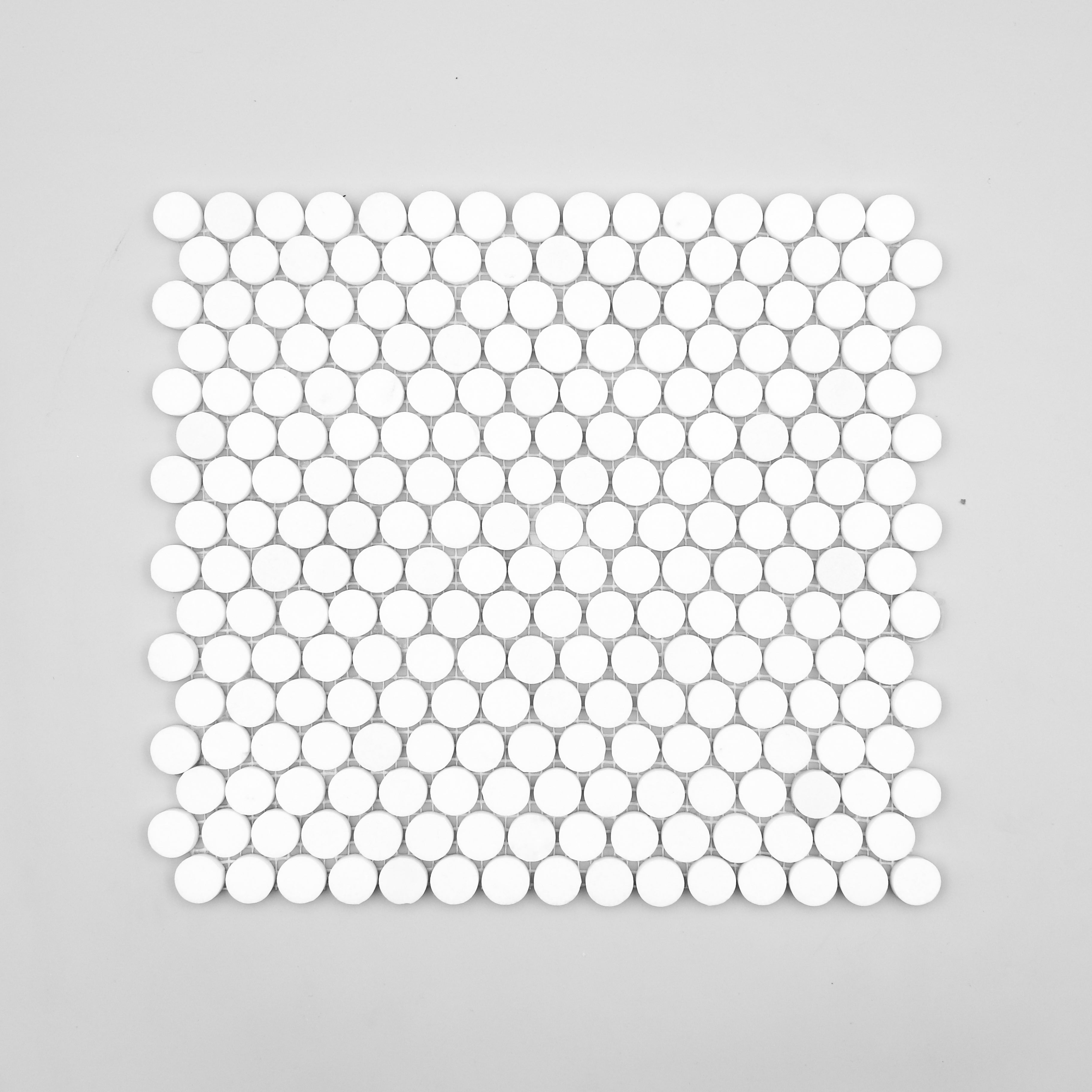 Elysium charming Round White Tiles.